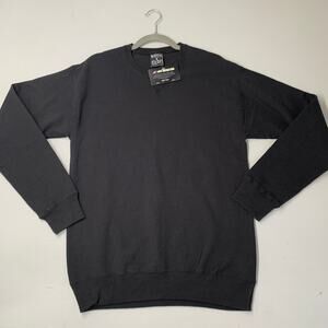 Wren + Glory Women Sweater Black Crew Neck Long Sleeve Hand Painted 2000s NEW